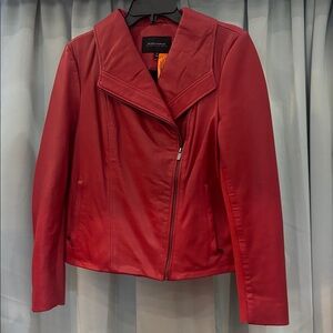 Neiman Marcus Scarlet Leather Jacket